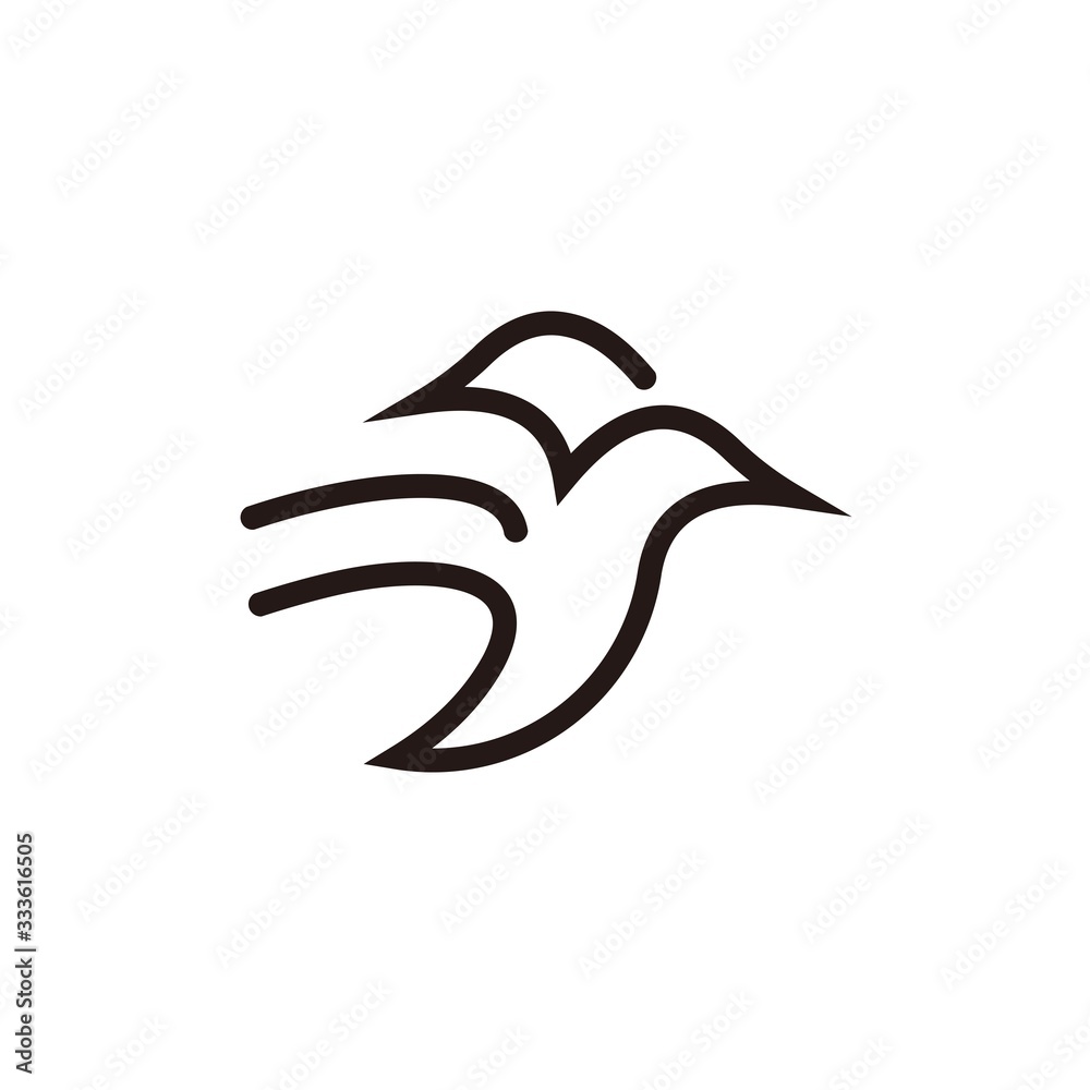 outline bird logo  design template.-vector illustrations