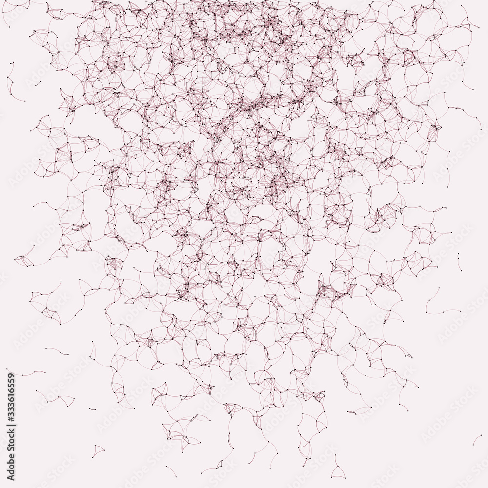 Fototapeta premium Network Mesh Procedural Art background illustration