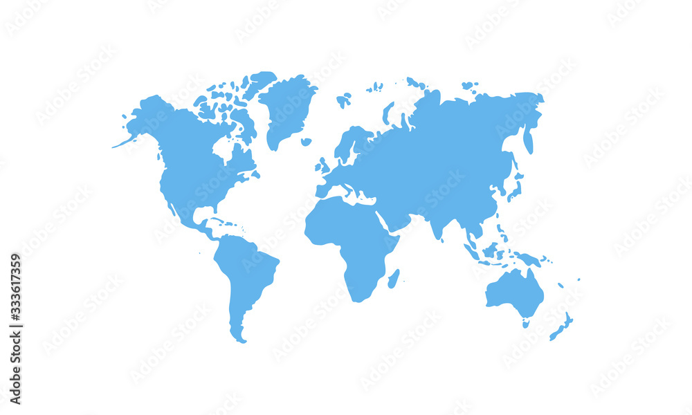 map of the world isolated on transparent background