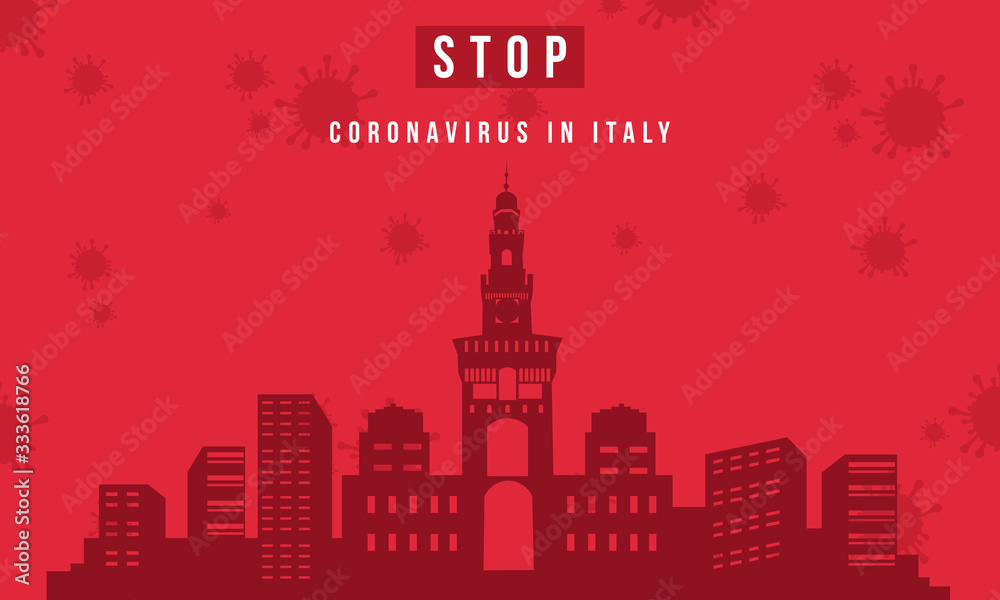 The city of infected with virus corona 19.