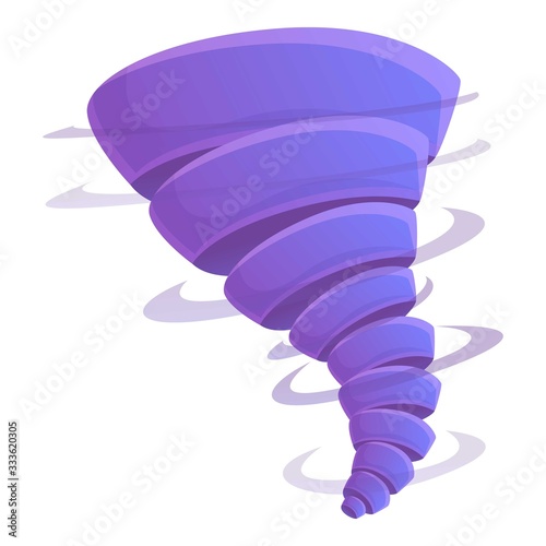 Twister tornado icon. Cartoon of twister tornado vector icon for web design isolated on white background