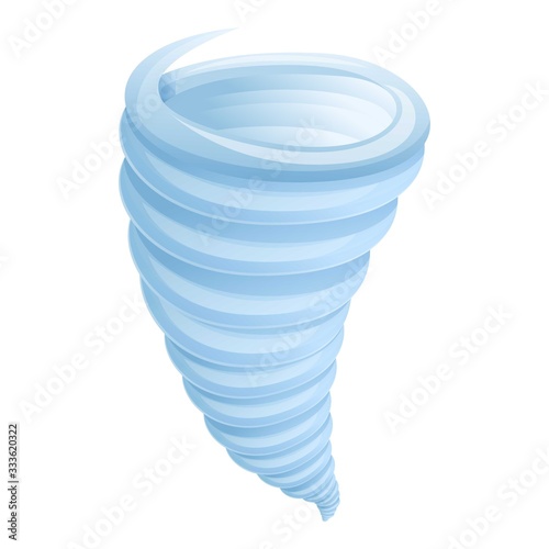 Water tornado icon. Cartoon of water tornado vector icon for web design isolated on white background