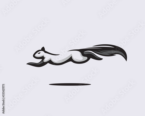 speed flying squirrel logo design inspiration
