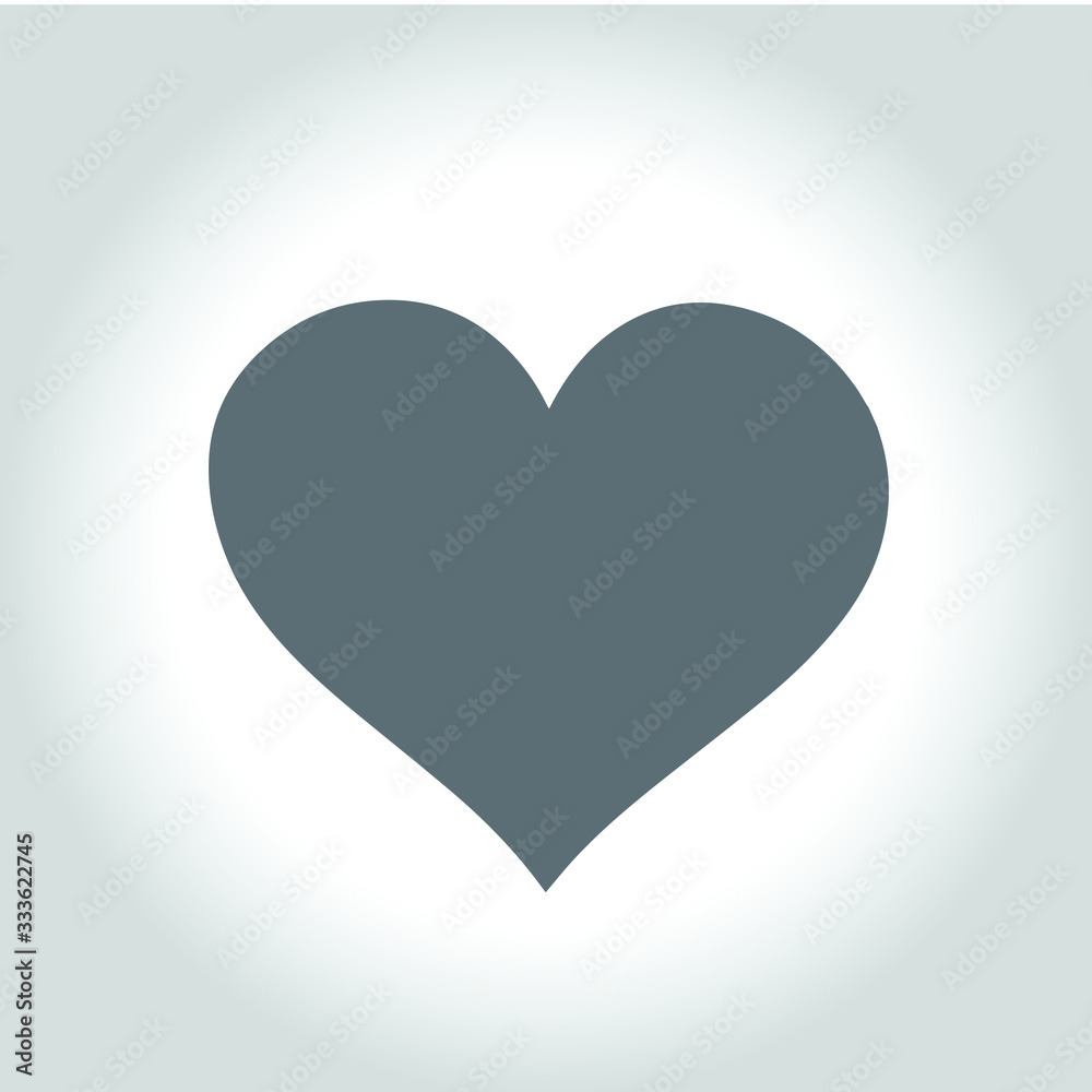 Heart-shaped symbol design vector, on a gray background Heart-shaped symbol design vector, on a gray background