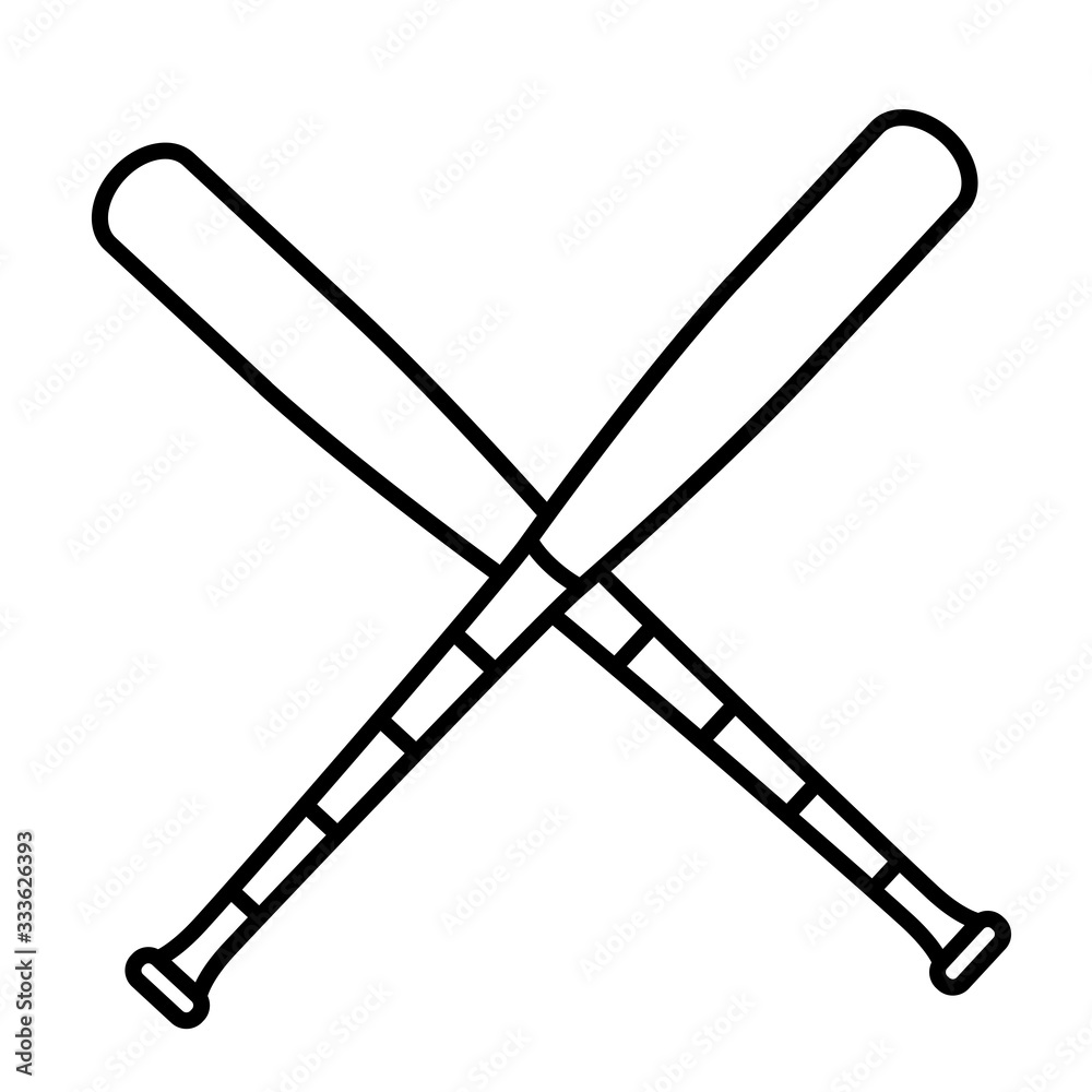Naklejka premium Baseball equipment icon vector