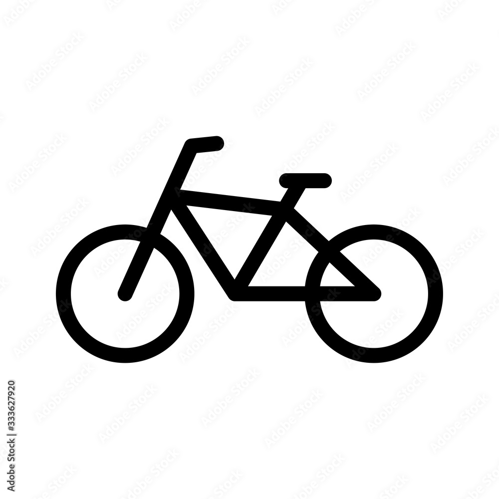 Fototapeta premium Bicycle icon on white background vector.