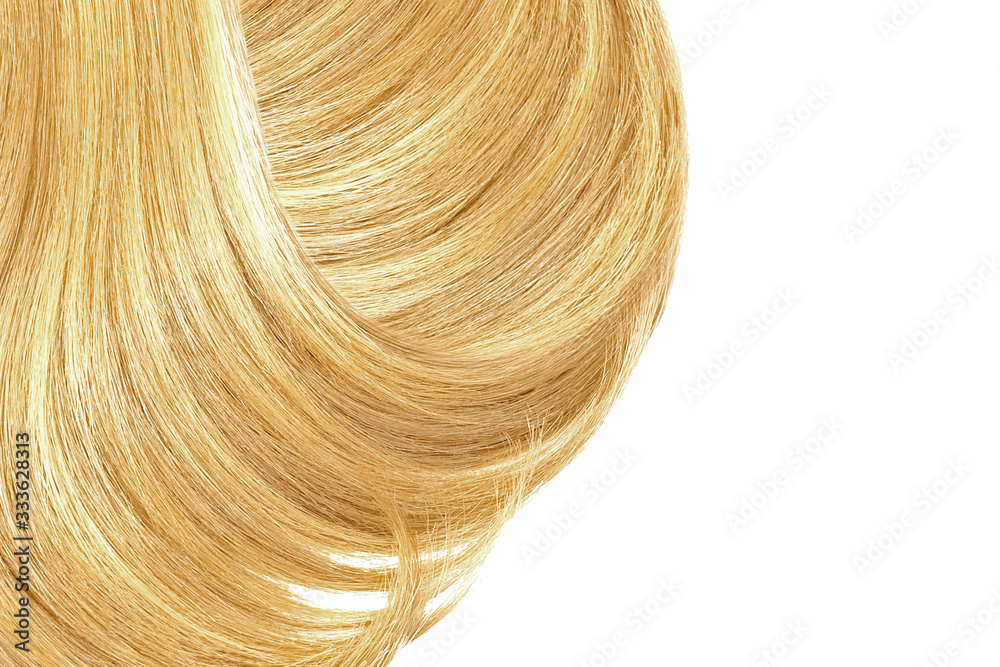 Fototapeta premium Blonde hair on white, isolated