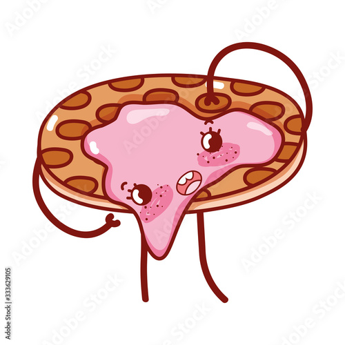 pancake with jam breakfast food cute kawaii isolated icon