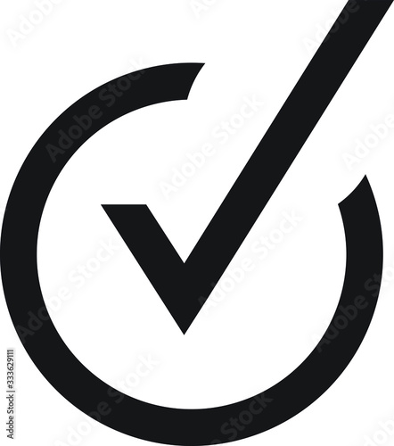 Right Check mark black icon symbol
