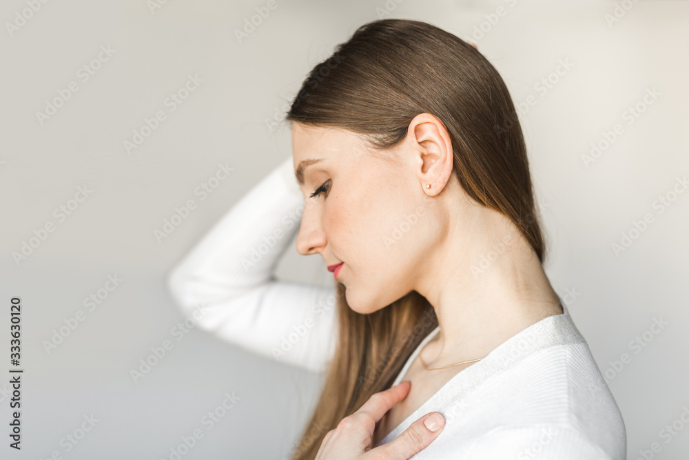 portrait of a girl on a white background portrait of a girl on a white background