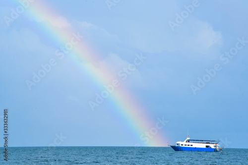 
Rainbow in the sea