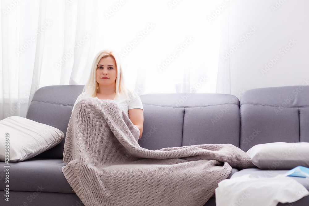 Coronavirus. woman in quarantine for coronavirus