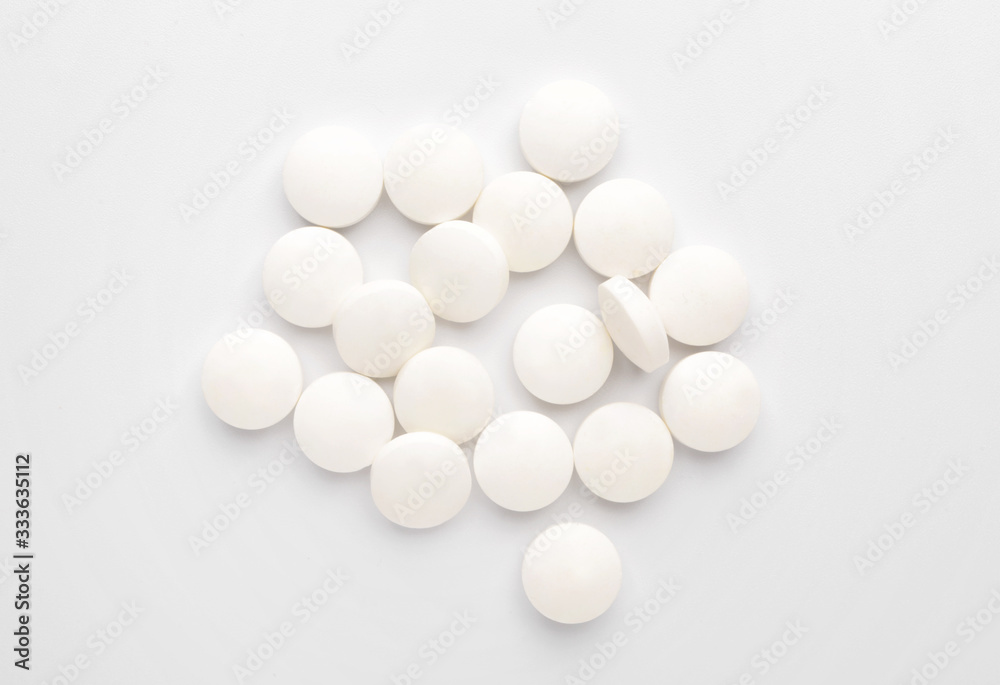 Heap of pills on white background Heap of pills on white background