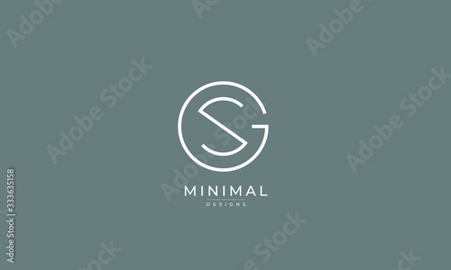 Alphabet letter icon logo GS or SG