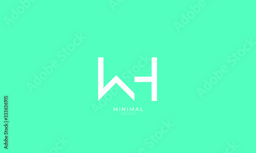 Alphabet letter icon logo WH