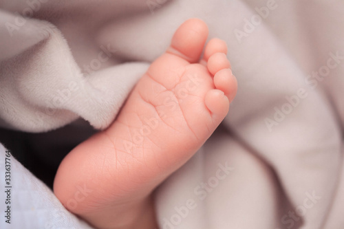 little newborn baby foot