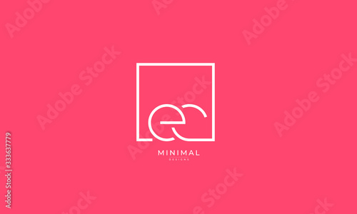 Alphabet letter icon logo EC photo