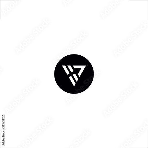 initial V A letter logo arrow design