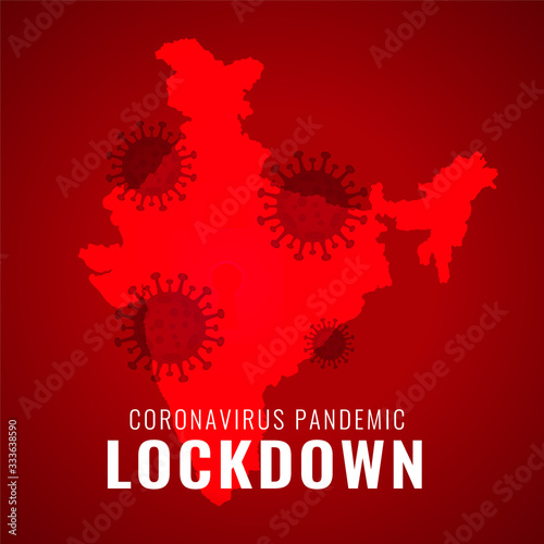 coronavirus covid-19 pandemic india lockdown concept background