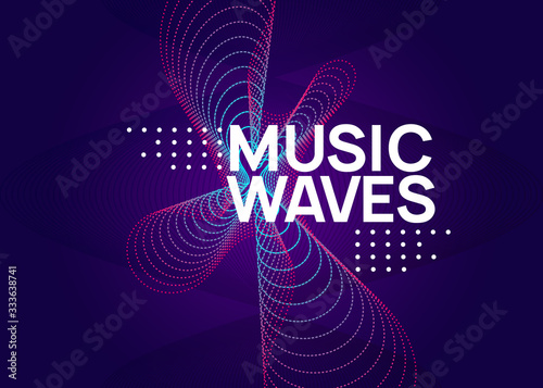 Night music flyer. Electro dance dj. Electronic sound fest. Techno trance party. Club event poster. 