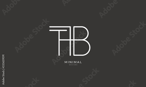 Alphabet letter icon logo TB