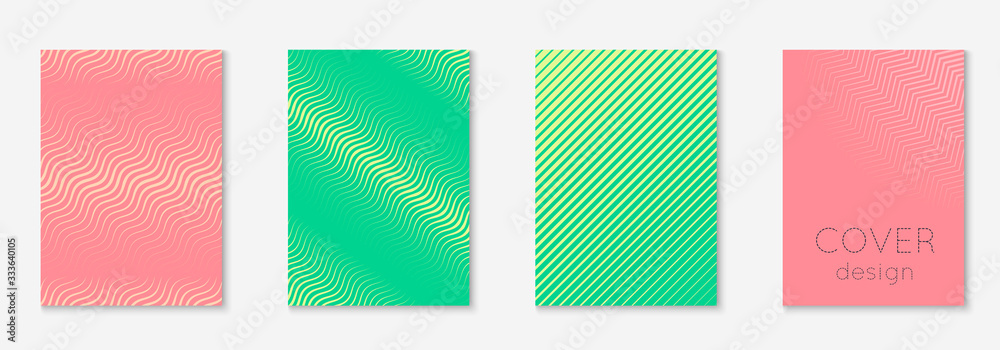 Minimalistic cover template set with gradients Minimalistic cover template set with gradients