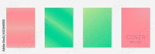 Minimalistic cover template set with gradients