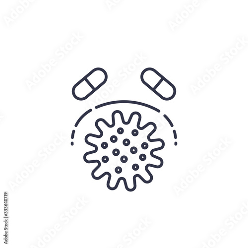 drug resistance line icon