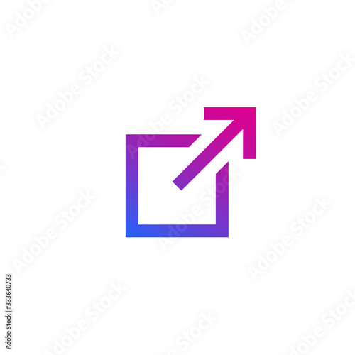 external link icon, vector