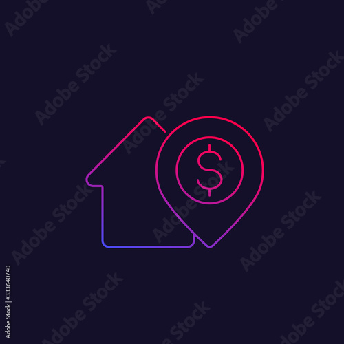 foreclosure linear icon