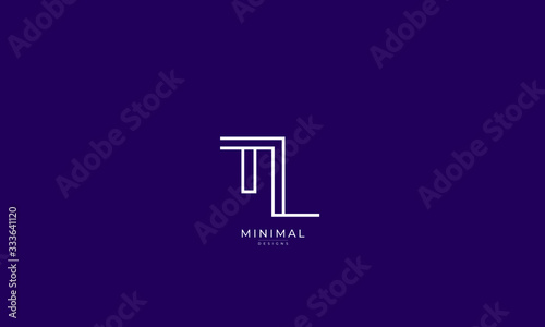 Alphabet letter icon logo TL