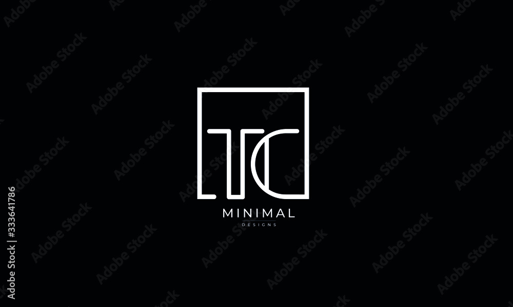 Alphabet letter icon logo TC Alphabet letter icon logo TC
