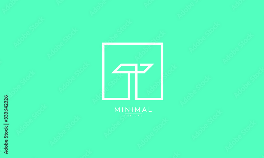 Alphabet letter icon logo T Alphabet letter icon logo T