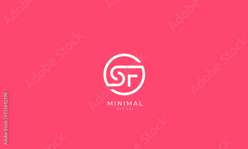 Alphabet letter icon logo SF