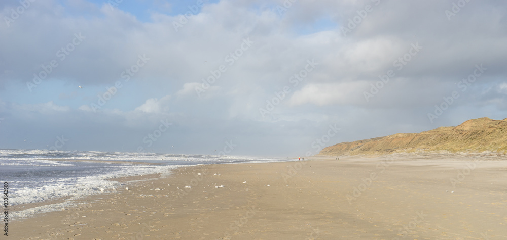beautiful seascape of the island of Sylt on a sunny day