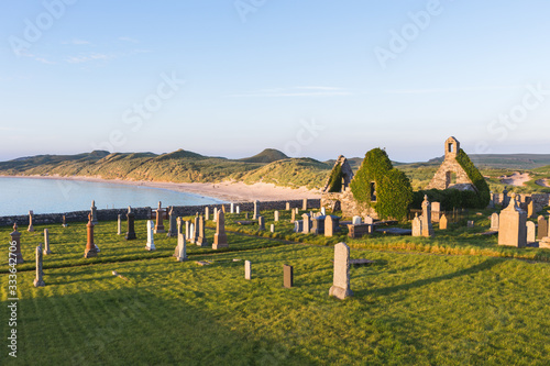 Old Cemetery in churchyard at ruin of Balnakeil church, Balnakeil, Sutherland Scotland photo