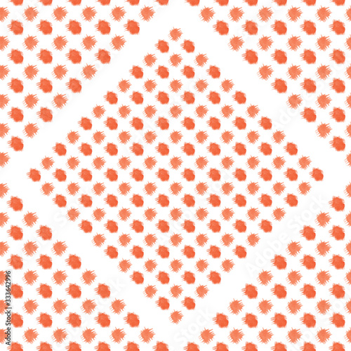 Seamless abstract pattern consisting of red dots