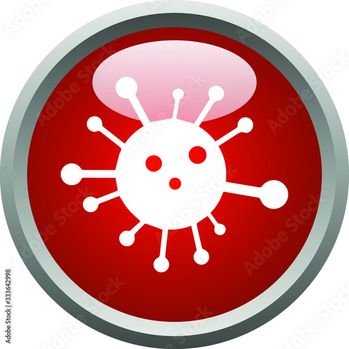 Coronavirus Button Icon Template Vector