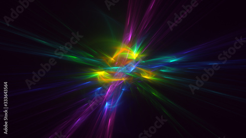 3D rendering abstract technology fractal background