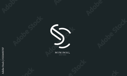 Alphabet letter icon logo SC