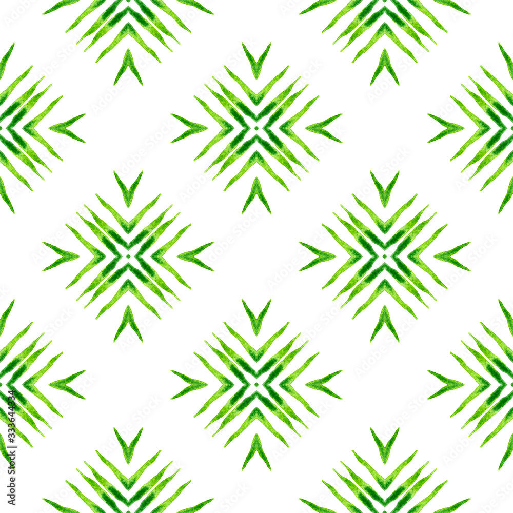 Oriental arabesque hand drawn border. Green Oriental arabesque hand drawn border. Green