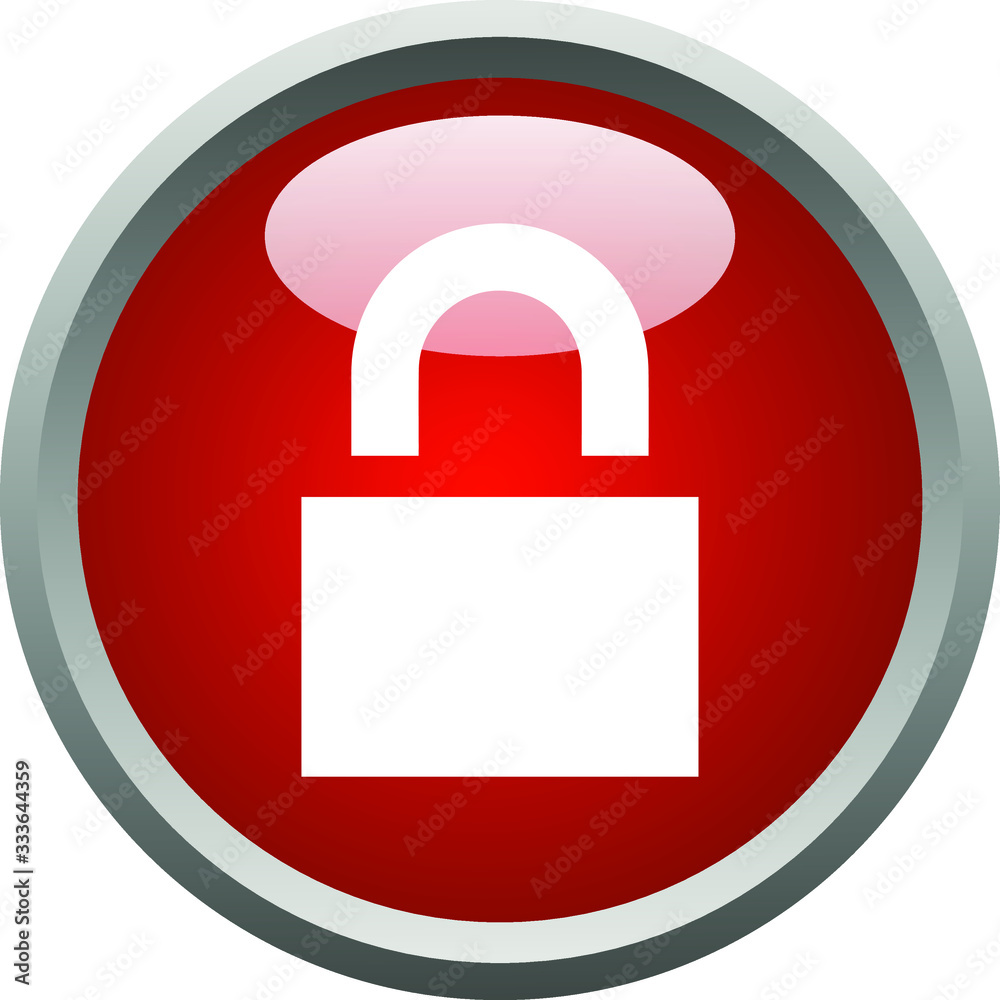 Lock Down Button Icon Template Vector Design Lock Down Button Icon Template Vector Design