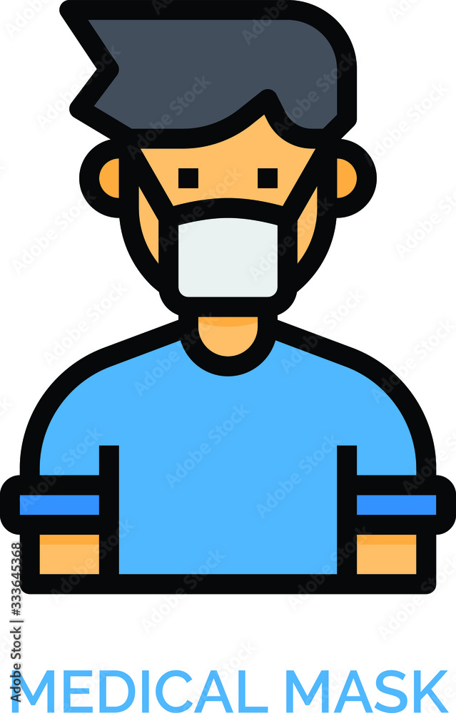 Medical Mask icon. Medical Mask icon.