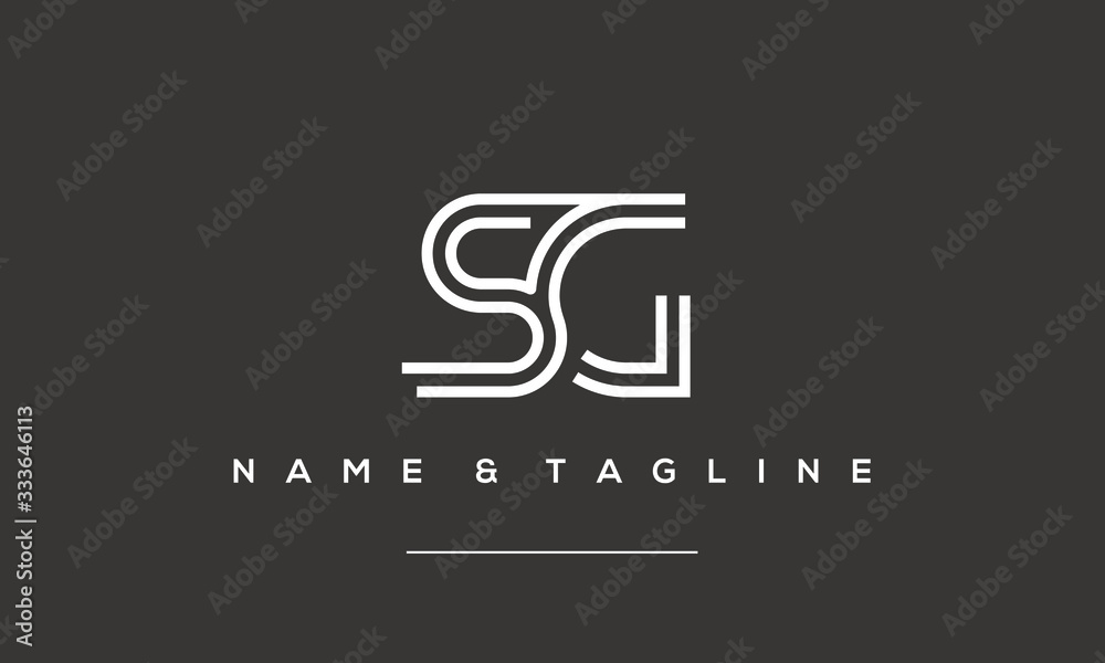 Alphabet letter icon logo SG