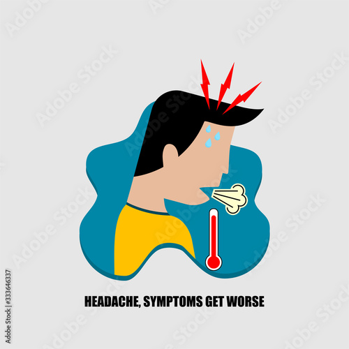 Headaches and Symptoms get Worse vector Illustration