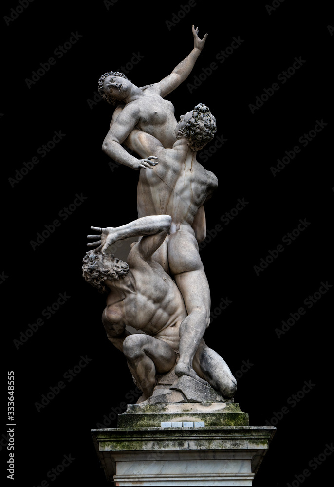 Marble statue in Florence-the Abduction of Sabian Women.