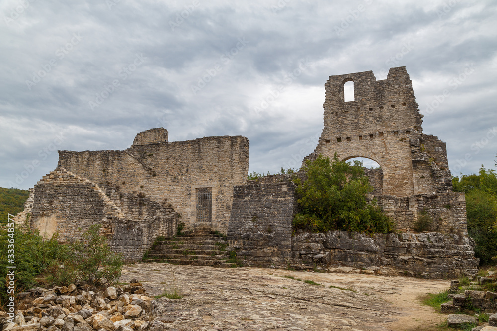 Ruins of the medieval Dvigrad town, Istria, Croatia