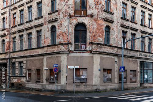 Unrenovated historic house in the town of Goerlitz, Germany