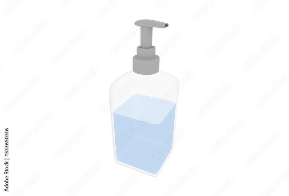 3D illustration of hospital hand sanitizer dispenser 3D illustration of hospital hand sanitizer dispenser
