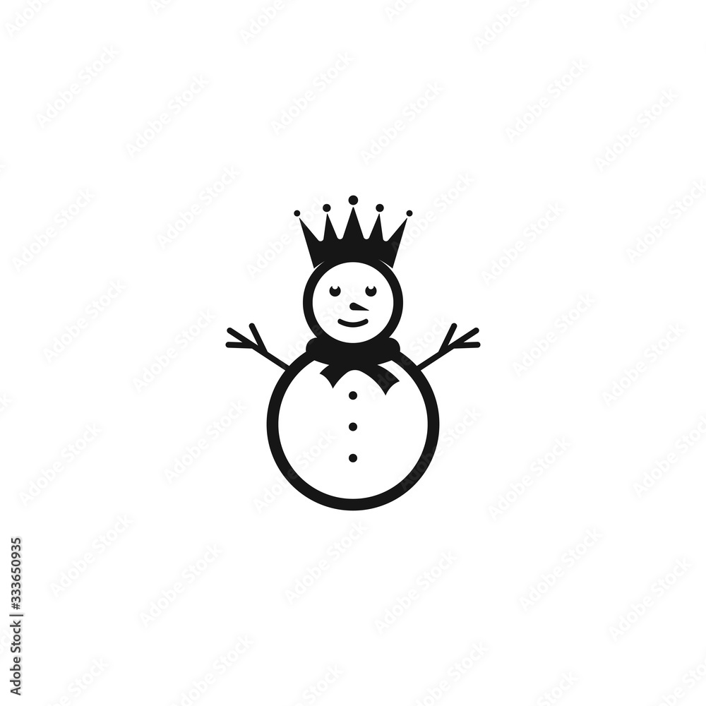 snowman logo vector icon template
